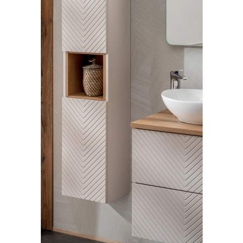 Szafka pod umywalkę 60 cm wisząca 2 drzwi kaszmirowy mat VIVA CASHMERE 82-60-2D, Comad